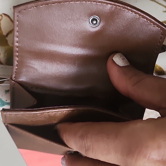 Brown Crossbody Bag with Cream Sherpa Pouch And Bom Bom Keychain Set Of 3 - Picture 13 of 17